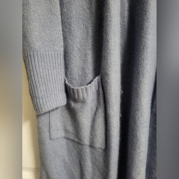 H&M - Womens, Long, Oversized, Pigeon Blue, Soft,Wool Blend Sweater - Size S - Picture 2 of 6